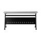 Gray Top/Black Frame |#| Commercial Nesting Flip Training Table with Steel Frame and Y-Legs in Gray/Black
