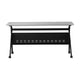 Gray Top/Black Frame |#| Commercial Nesting Flip Training Table with Steel Frame and Y-Legs in Gray/Black