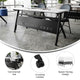 White Top/Black Frame |#| Commercial Nesting Flip Training Table with Steel Frame and Y-Legs in White/Blk