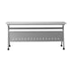 Gray Top/Gray Frame |#| Commercial Nesting Flip Training Table with Steel Frame and Y-Legs in Gray