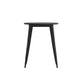 Black |#| 23.75inch RD Commercial Poly Resin Restaurant Table with Steel Frame-Black/Black