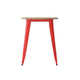 Brown/Red |#| 23.75inch RD Commercial Poly Resin Restaurant Table with Steel Frame-Brown/Red