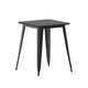 Black |#| 23.75inch SQ Commercial Poly Resin Restaurant Table with Steel Frame-Black/Black