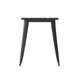 Black |#| 23.75inch SQ Commercial Poly Resin Restaurant Table with Steel Frame-Black/Black