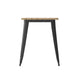 Brown/Black |#| 23.75inch SQ Commercial Poly Resin Restaurant Table with Steel Frame-Brown/Black