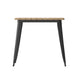 Brown/Black |#| 31.5inch SQ Commercial Poly Resin Restaurant Table with Steel Frame-Brown/Black