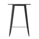 Black |#| 30inch RD Commercial Poly Bar Top Restaurant Table with Steel Frame-Black/Black