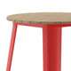 Brown/Red |#| 30inch RD Commercial Poly Bar Top Restaurant Table with Steel Frame-Brown/Red