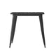 Black |#| 30x60 Commercial Poly Resin Restaurant Table with Umbrella Hole - Black/Black