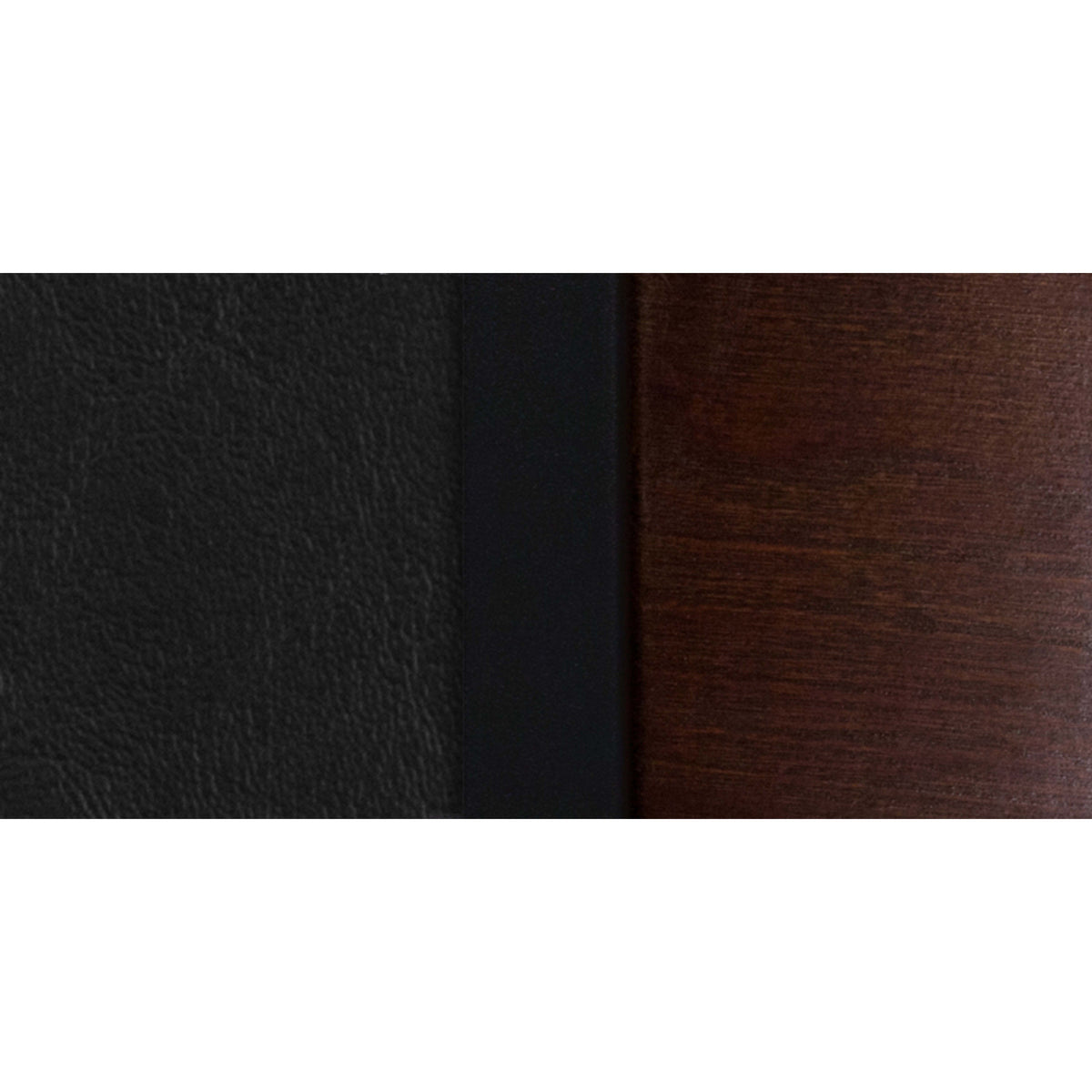 Walnut Wood Back/Black Vinyl Seat/Black Metal Frame |#| Black 3 Circle Back Metal Barstool - Walnut Wood Back, Black Vinyl Seat
