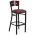 Decorative 4 Square Back Metal Restaurant Barstool