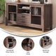 Brown |#| 59" Engineered Wood Buffet Sideboard Storage Cabinet w/ 2 Drawers, Doors in Brn