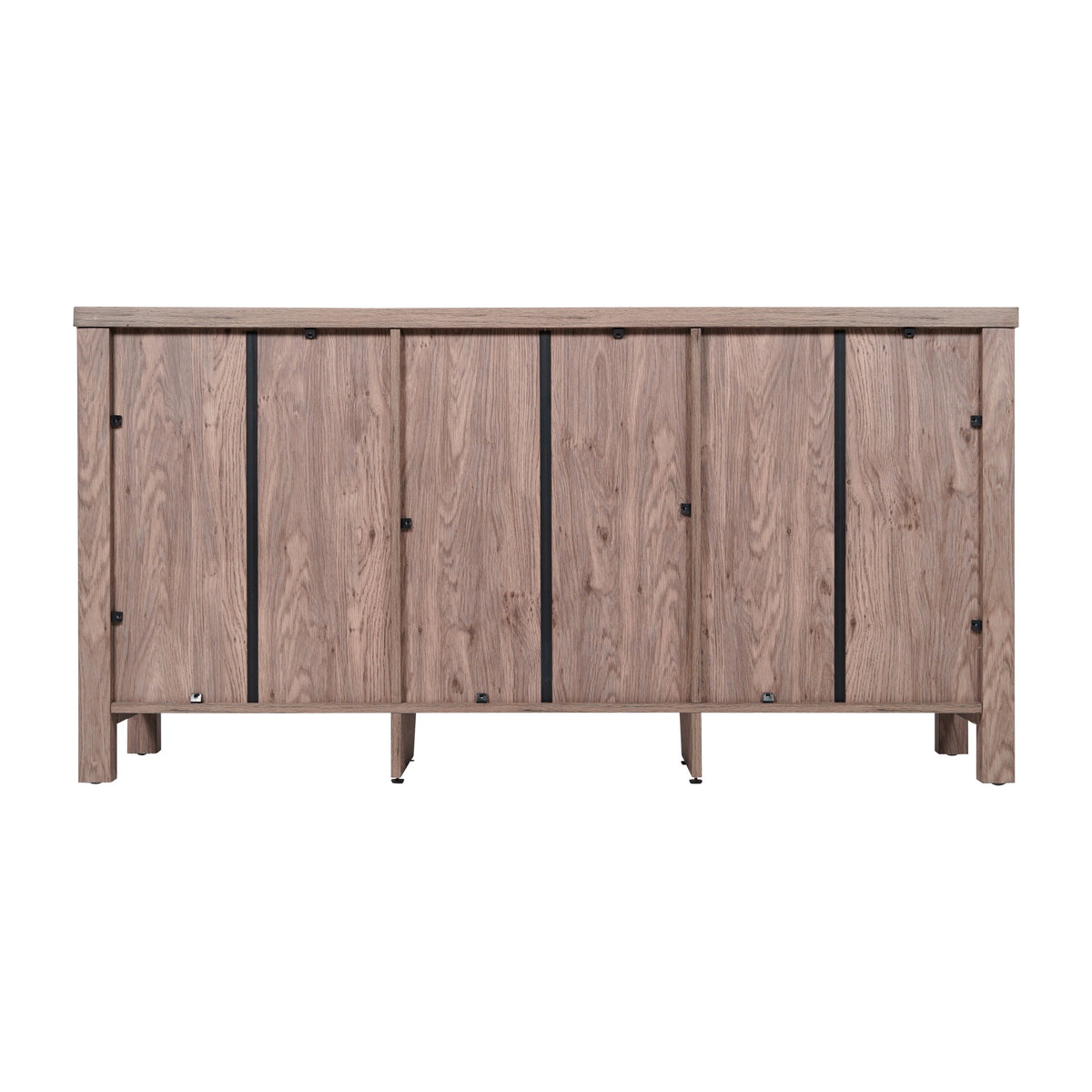 Brown |#| 59" Engineered Wood Buffet Sideboard Storage Cabinet w/ 2 Drawers, Doors in Brn
