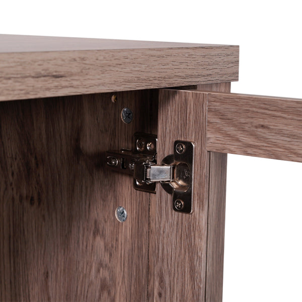 Brown |#| 59" Engineered Wood Buffet Sideboard Storage Cabinet w/ 2 Drawers, Doors in Brn