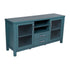 Dion Modern Kitchen and Dining Room Buffet Sideboard Storage Cabinet, Engineered Wood with 2 Tempered Glass Doors, 2 Drawers, Open Shelf