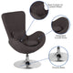 Dark Gray Fabric |#| Dark Gray Fabric Side Reception Chair with Bowed Seat - Guest Seating