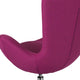 Magenta Fabric |#| Magenta Fabric Side Reception Chair with Bowed Seat - Guest Seating