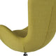 Green Fabric |#| Green Fabric Side Reception Chair with Bowed Seat - Guest Seating