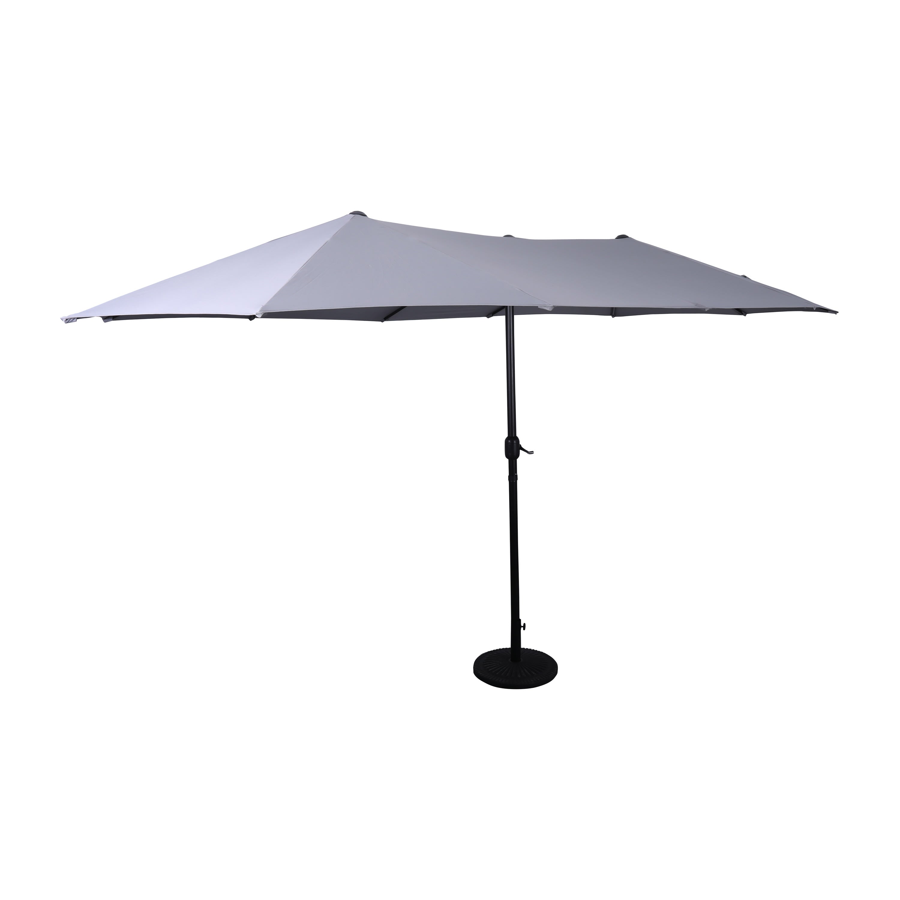 commercial grade patio umbrella base with wheels Flash Furniture 15 ft. Elizabeth Commercial Grade Triple Head Patio Umbrella with Crank & Easy Lift Functionality Tan