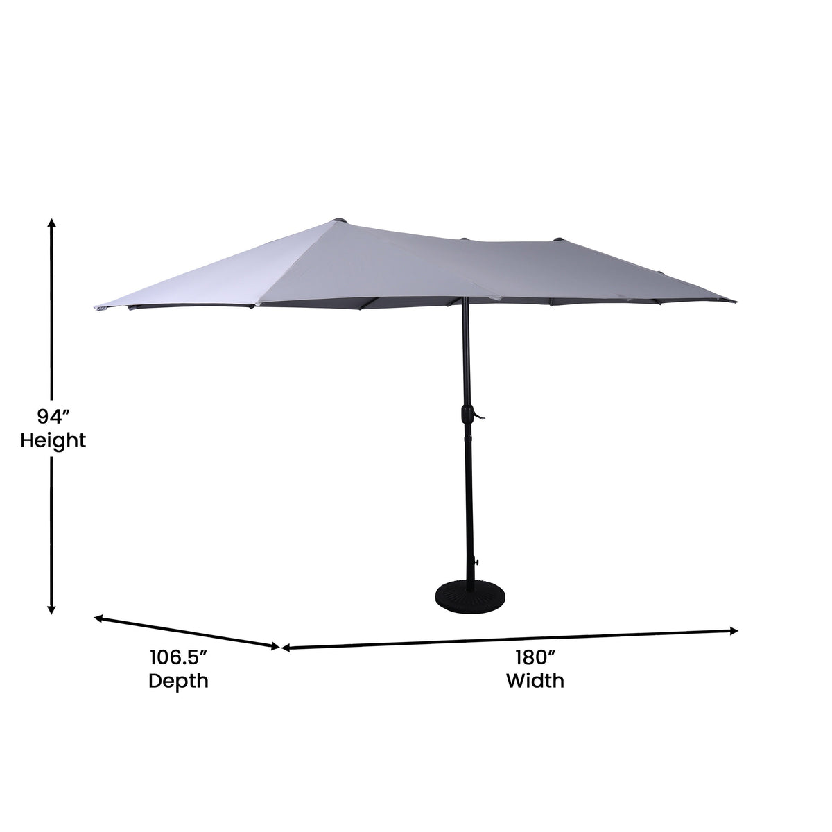 commercial patio umbrellar 15 FT Triple Head Umbrella GM-WL-UU021- – Restaurant Furniture 4 Less