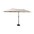 Elizabeth Commercial Grade 15 FT Triple Head Patio Umbrella with Easy Lift Crank Functionality