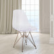 Ghost Chair with Gold Metal Base - Hospitality Seating - Accent and Side Chair