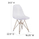 Ghost Chair with Gold Metal Base - Hospitality Seating - Accent and Side Chair