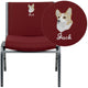Burgundy |#| Embroidered Big & Tall 1000 lb. Rated Burgundy Fabric Stack Chair