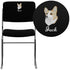 Embroidered HERCULES Series 500 lb. Capacity High Density Stacking Chair with Sled Base