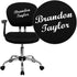 Embroidered Mid-Back Mesh Padded Swivel Task Office Chair with Chrome Base and Arms