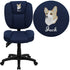 Embroidered Mid-Back Multifunction Swivel Ergonomic Task Office Chair with Pillow Top Cushioning