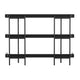 Black Wood Grain/Oil Rubbed Bronze Frame |#| Display Bookcase with Vertical Steel Posts - Black Wood Grain/Oil Rubbed Bronze