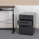 Black |#| Ergonomic 3-Drawer Mobile Locking Filing Cabinet Storage Organizer-Black