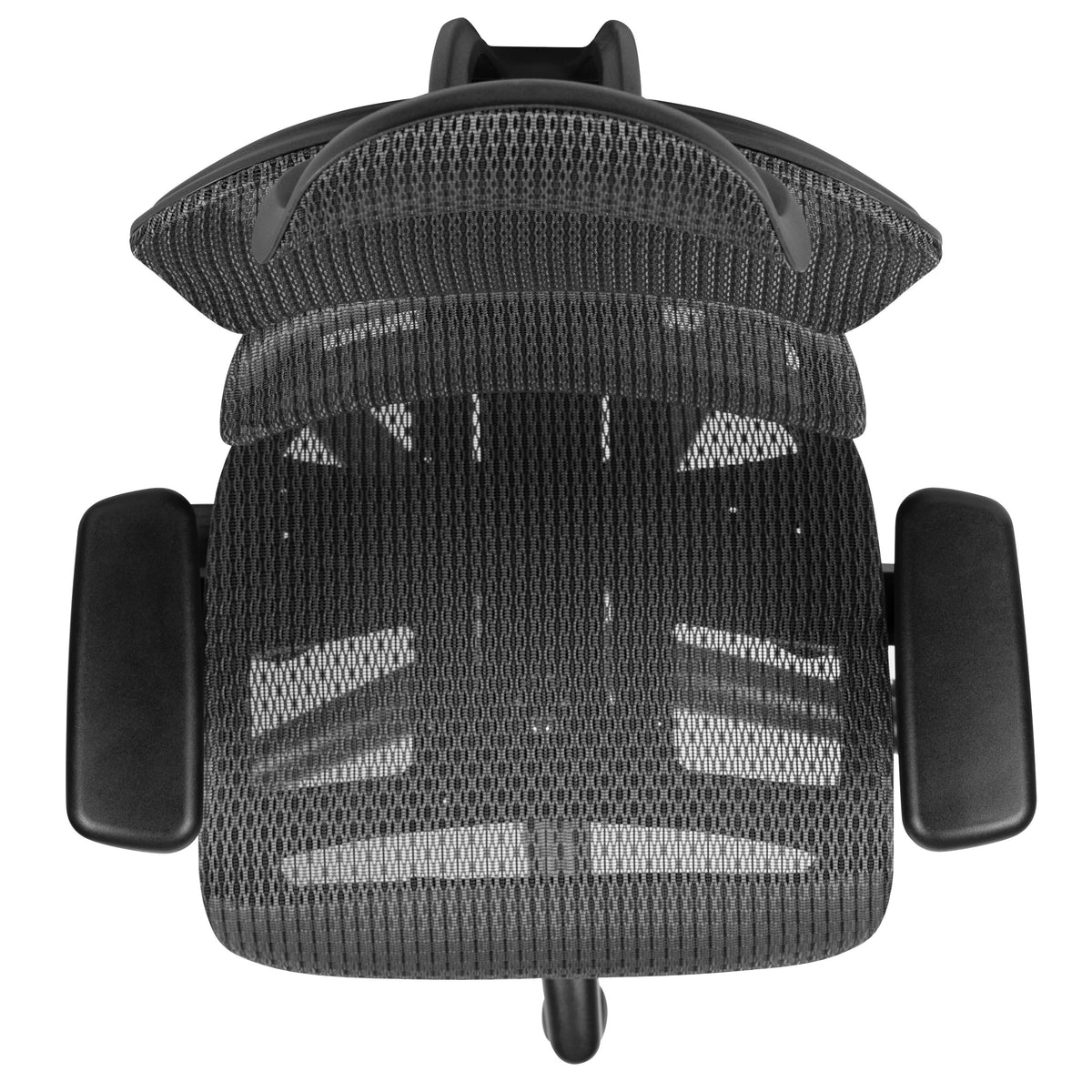 Gray |#| Ergonomic Gray Mesh Office Chair-Synchro-Tilt, Headrest, Adjustable Pivot Arms