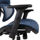 Blue |#| Ergonomic Blue Mesh Office Chair-Synchro-Tilt, Headrest, Adjustable Pivot Arms