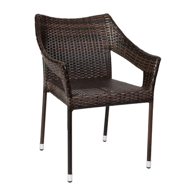 Ethan Commercial Grade Stacking Patio Chair, All Weather PE Rattan Wicker Patio Dining Chair - View 1