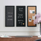 Black Woodgrain |#| Black Woodgrain Framed Cork/Chalk/Letter Board Set with Accessories - 24x18