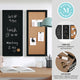 Black Woodgrain |#| Black Woodgrain Framed Cork/Chalk/Letter Board Set with Accessories - 24x18