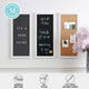 White Woodgrain |#| White Woodgrain Framed Cork/Chalk/Letter Board Set with Accessories - 24x18