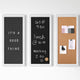 White Woodgrain |#| White Woodgrain Framed Cork/Chalk/Letter Board Set with Accessories - 24x18