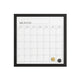 Black Woodgrain |#| Dry Erase Magnetic Monthly Calendar and with Black Woodgrain Frame - 18" x 18"