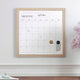 Light Natural Woodgrain |#| Dry Erase Magnetic Monthly Calendar - Light Natural Woodgrain Frame - 18" x 18"