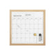 Light Natural Woodgrain |#| Dry Erase Magnetic Monthly Calendar - Light Natural Woodgrain Frame - 18" x 18"