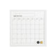 White Woodgrain |#| Dry Erase Magnetic Monthly Calendar and with White Woodgrain Frame - 18" x 18"