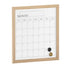 Everette Magnetic Monthly Calendar Dry Erase Board with Woodgrain Frame, Included Dry Erase Marker and 2 Magnets