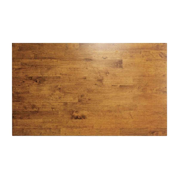 Light Cappuccino |#| Solid Wood 60" Commercial Grade Trestle Base Dining Table in Antique Gray