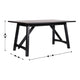 Black Matte |#| Solid Wood 60" Commercial Grade Trestle Base Dining Table in Antique Gray