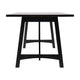 Black Matte |#| Solid Wood 60" Commercial Grade Trestle Base Dining Table in Antique Gray