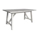 Antique White |#| Solid Wood 60" Commercial Grade Trestle Base Dining Table-Light Cappuccino