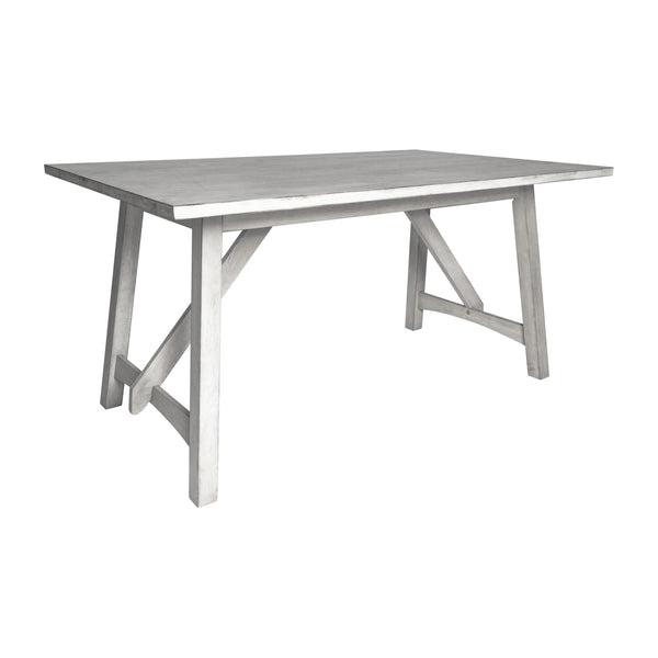 Antique White |#| Solid Wood 60" Commercial Grade Trestle Base Dining Table-Light Cappuccino